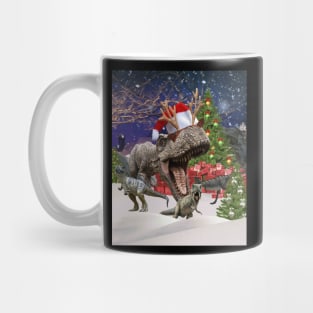 Christmas Dinosaur Family Kids Funny Mug